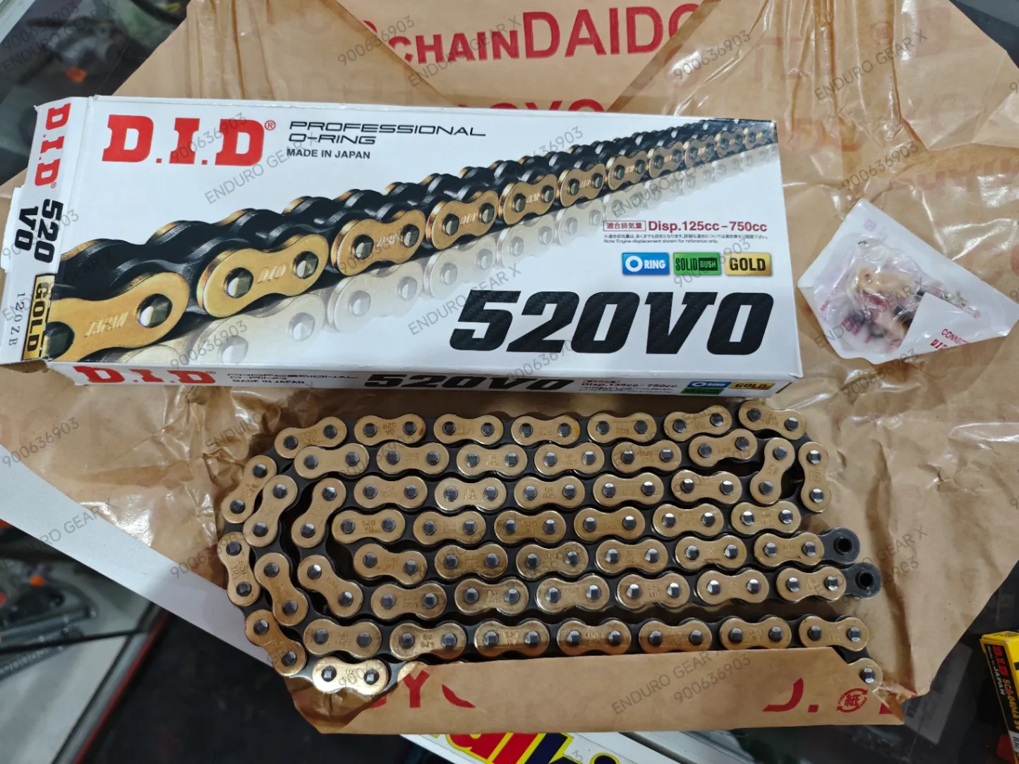 CADENA DID JAPAN 520 DORADO CON ORRIN
